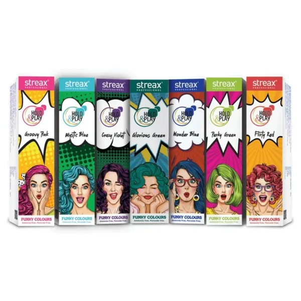 Streax Professional - Hold & Play Funky Colours - Mystic Blue (100g)