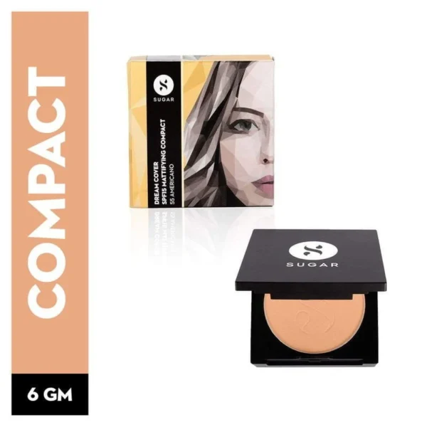 SUGAR - Dream Cover SPF15 Mattifying Compact - 55 Americano (6g)