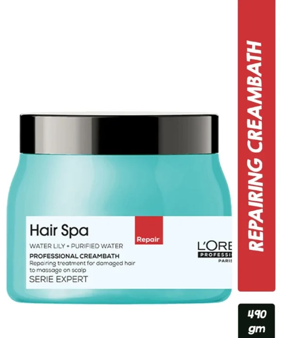 Loreal Professionnel - Repair Water Lily + Purified Water Professional Creambath Hair Spa (490g)