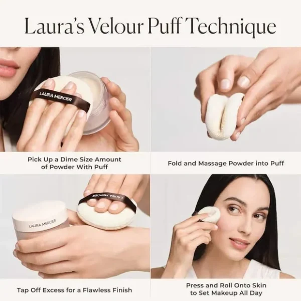 Laura Mercier - Translucent Loose Setting Powder + Velour Puff Ultra - Blur Jumbo (29g)