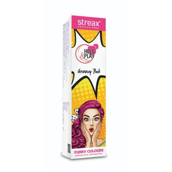 Streax Professional - Hold & Play Funky Colours - Groovy Pink (100g)