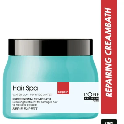 Loreal Professionnel - Repair Water Lily + Purified Water Professional Creambath Hair Spa (490g)